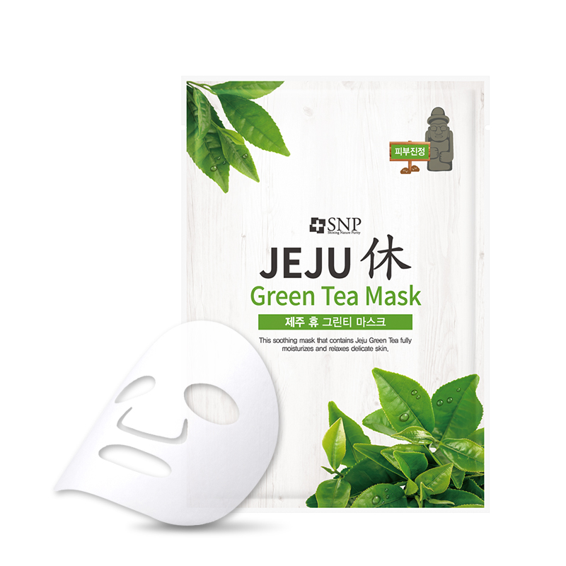 Mặt nạ trà xanh phục hồi, làm dịu da nhạy cảm- JEJU GREEN TEA MASK